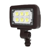 PROLED SELECT FLOOD 30W FIELD SELECTABLE CCT 3000K 4000K 5000K 120 277V 12 IN THREADED KNUCKLE MOUNT image 0