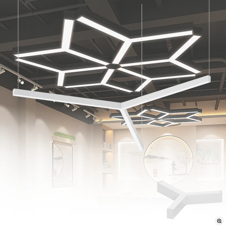 2 FT LED Linear Hanging Suspended Light (Wattage Selectable) 15/20/25W and CCT 3500K/4000K/5000K/6500K image 2